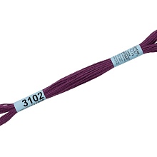Мулине "Gamma" 100% хлопок 8 м  (3102, гр.фиолетовый)