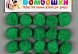 Набор текстильных деталей для декора «Бомбошки» 18 шт. набор, размер 1 шт:2,5 см,цвет зелёный