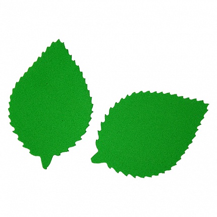 Заготовка из фоамирана Лист пильчатый (10х6,5 см) зеленый 10шт 