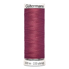 Нить Sew-All 100/200 м для всех материалов, 100% полиэстер Gutermann (624, св.бордо)