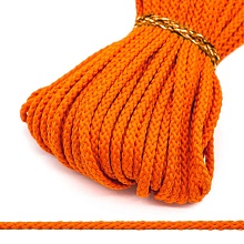 Шнур отделочный плетеный, 4 мм*30 м (оранжевый)