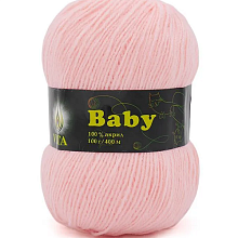 Пряжа для ручного вязания "Baby" 100% акрил 100г/400м (2881, розовый)