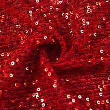 Ткань пайетки мелкие на сетке (12, красный)