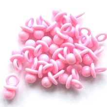 Декоративный элемент 'Пустышка', (пластик), 2*1 см, упак./24 шт. (2, розовый)