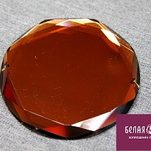 Страза (пришивная) стекло №1297 "круг" (D 58мм) (2, коричневый)