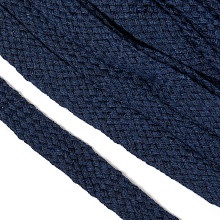 Шнур плоский 15мм х/б турецкое плетение  (024, т.синий)
