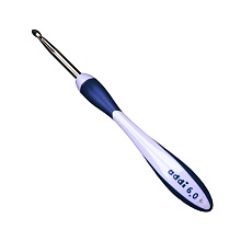 Крючок, вязальный с эргономичной пластиковой ручкой addiSwing Maxi , №6 17 см