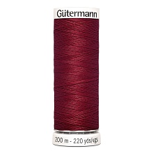 Нить Sew-All 100/200 м для всех материалов, 100% полиэстер Gutermann (226, бордо)