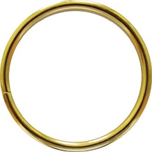 Кольцо металл 60*5,0мм (уп=2шт) (2, золото)