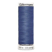 Нить Sew-All 100/200 м для всех материалов, 100% полиэстер Gutermann (112, серо- синий)