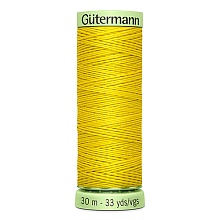 Нить Top Stitch 30/30 м для декоративной отстрочки, 100% полиэстер Gutermann (177, желт...