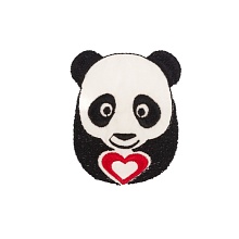 Термоаппликация Панда сердце 