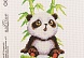 Рисунок на канве "Малыш-панда" 20*13 см.