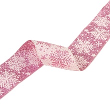 Тесьма жаккард №9250 снежинки  (4, розовый)