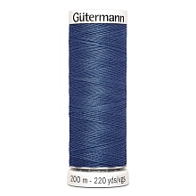 Нить Sew-All 100/200 м для всех материалов, 100% полиэстер Gutermann (68, серо- синий)