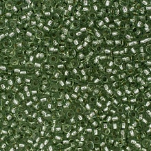  Бисер Preciosa 10/0 20гр (78163, зеленый, серебряная линия внутри)