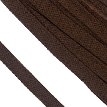 Шнур плоский 15мм х/б турецкое плетение  (016, коричневый)