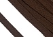 Шнур плоский 15мм х/б турецкое плетение  (016, коричневый)