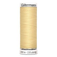 Нить Sew-All 100/200 м для всех материалов, 100% полиэстер Gutermann (325, св.желтый)