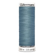 Нить Sew-All 100/200 м для всех материалов, 100% полиэстер Gutermann (827 серо-голубой)