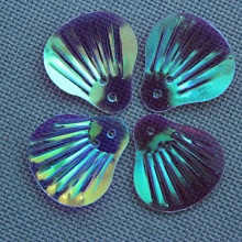 Пайетки Ракушка большие перл (25гр) (4, фиолетовый)