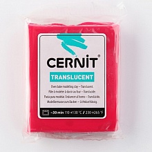 Пластика Cernit Translucent прозрачный 56гр (474, прозрачный рубин)
