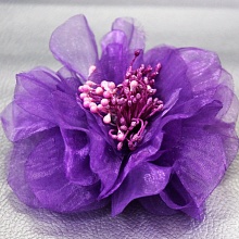 Цветок №33 булавка+зажим (6, фиолетовый)