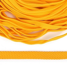 Шнур плоский 12мм полиэфир турецкое плетение  (016, желтый)