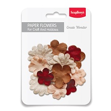 Набор бумажных цветочков Дизайн 2, 20 штук