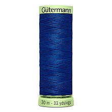 Нить Top Stitch 30/30 м для декоративной отстрочки, 100% полиэстер Gutermann (214, сини...