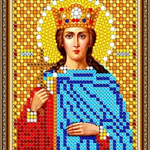 Набор для вышивания бисером (Чехия) "Св. Екатерина" 7,5*10см