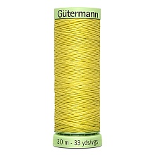 Нить Top Stitch 30/30 м для декоративной отстрочки, 100% полиэстер Gutermann (580, желт...