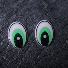 Глазки клеевые овал 13*20мм (2шт) (1, зеленый)