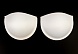 Чашечки с косточкой без уступа под бретель (1 пара)  (75A, пуш-ап, белый)