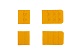 Застежка для бюстгальтера капрон из 2 частей 3 ряда петель шир.3,2см (9, манго)