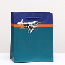 Пакет подарочный "Самолет"18 × 22,3 × 10 см