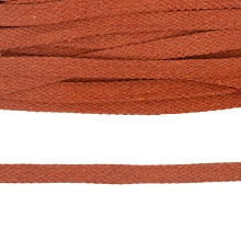 Шнур плоский 12мм х/б турецкое плетение  (009, морковный)