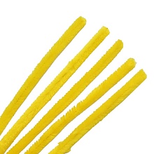 Синель-проволока 12мм*30см (15шт)  (А-038 , желтый)
