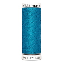 Нить Sew-All 100/200 м для всех материалов, 100% полиэстер Gutermann (761, бирюза)