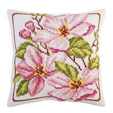 Подушка для вышивания "Розовая магнолия" 40х40 см Collection D'Art 