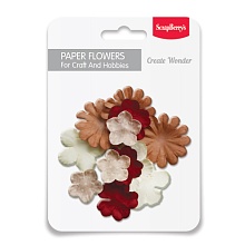 Набор бумажных цветочков Дизайн 1, 20 штук