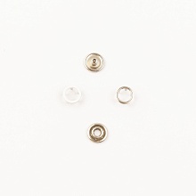 Кнопка из 4 частей кольцо 7,5мм (10шт)  (белый)