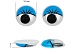 Глазки бегающие с ресницами 10мм (фикс. при помощи клея) уп 8шт (26626, синий)