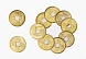 Монетки металл 28 мм (уп. 10 шт)  (золото)
