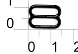Регулятор для бретелек металл 12мм черный  (уп=2пары)