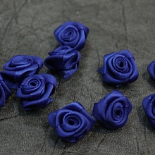 Цветы пришивные 1,9 см (уп=5шт) (8, синий)
