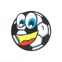 Термоаппликация 'Футбольный мяч с улыбкой', 5.7см, Hobby&Pro