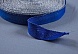 Лента киперная декоративная цветная №7486 20 мм   (40, синий/серебро)