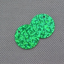 Пайетки голограмма 2 см (15-16гр)  (2, зеленый)