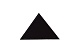 Термозаплатка (ткань) треугольник 25х35мм  (черный)